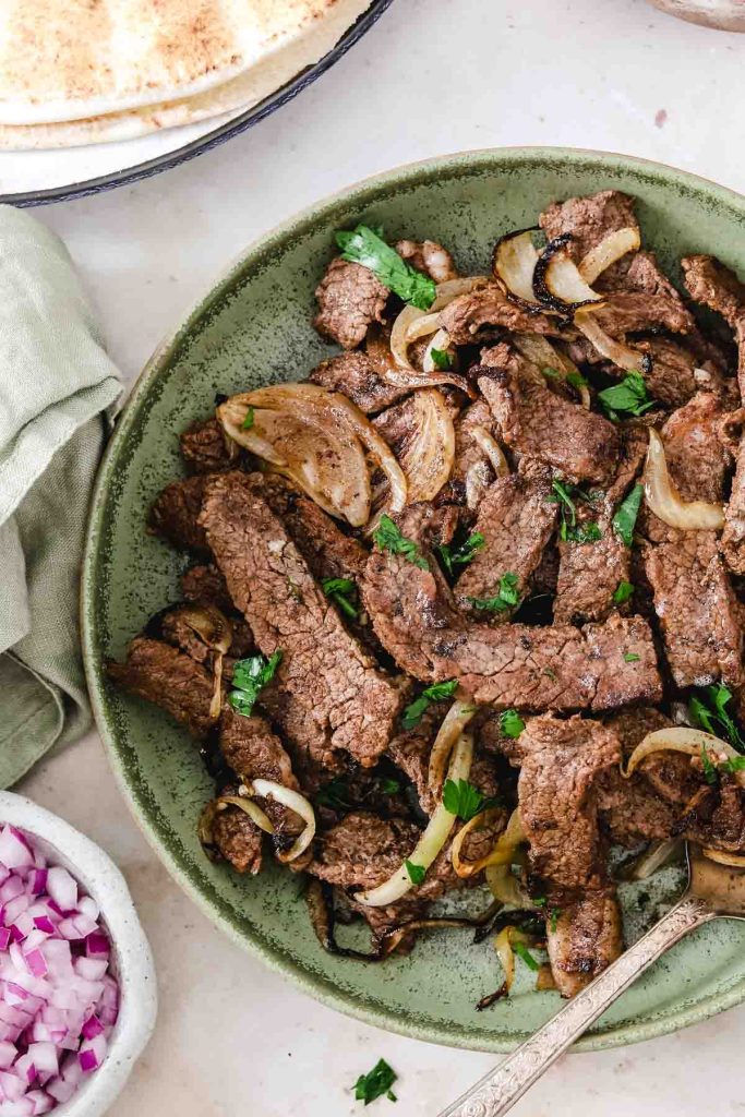 Beef Shawrma catering from Mint Kitchen