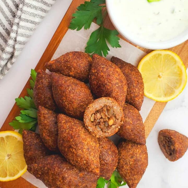 Freshly made Kibbeh from Mint Kitchen Catering