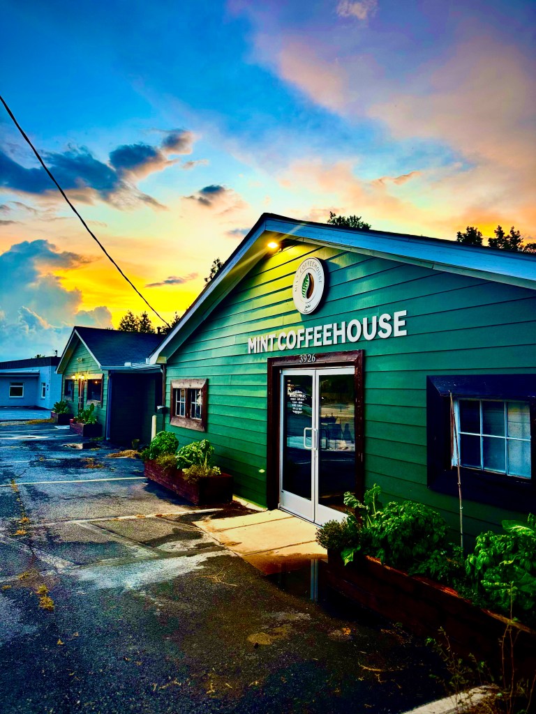 Mint Coffeehouse storefront on Lawrenceville Highway in Tucker, GA