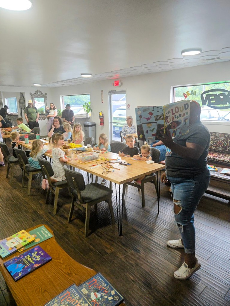 Saturday Storytime is for the kids at Mint Coffeehouse
