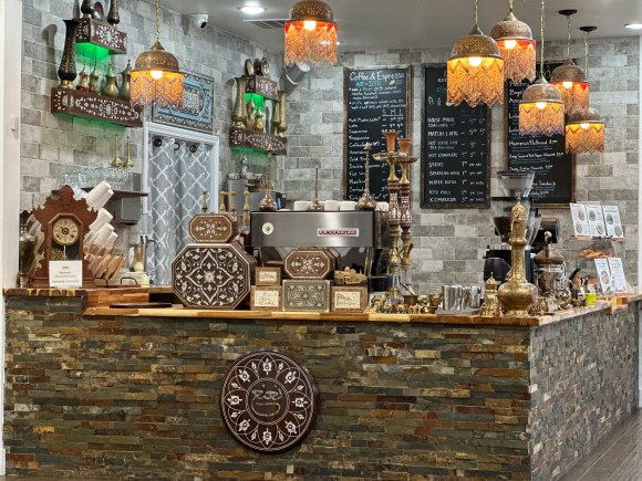 Mint Coffeehouse drink menu including lattes, espresso and cold brew