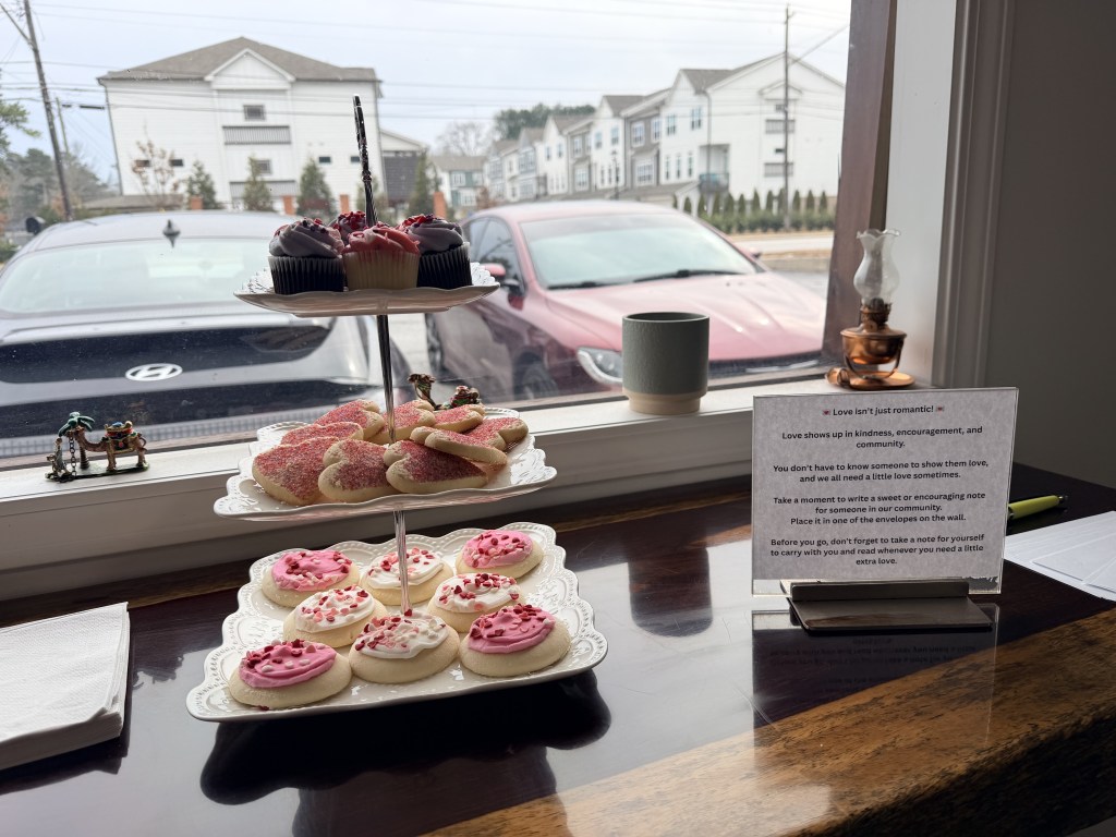 Mint Coffeehouse's community Valentine's Day event